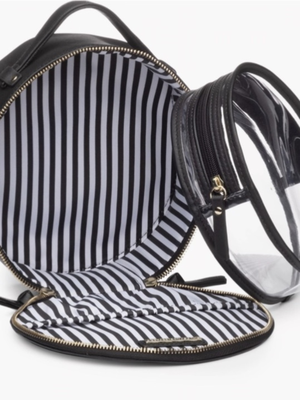 Hudson + Bleecker Preto Nomad Black Round Travel Kit Case